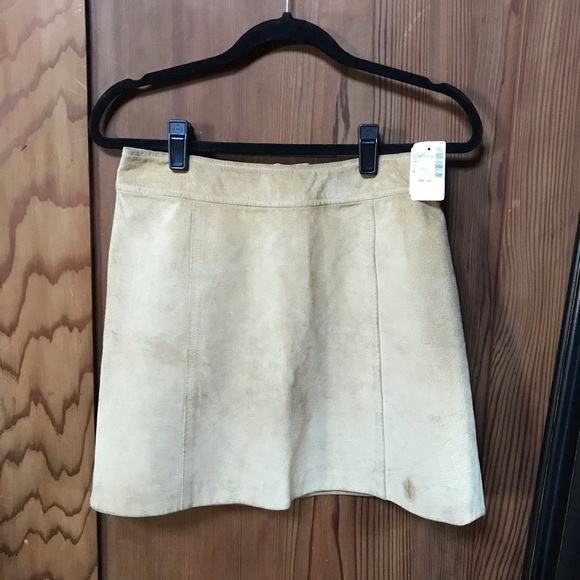 Saks 5th Avenue Erez Levy Suede Leather Mini Skirt - Picture 1 of 8